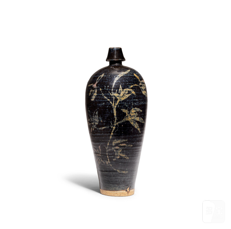 金 黑釉鐵鏽花梅瓶 | A BLACK AND RUSSET-GLAZED VASE, MEIPING
